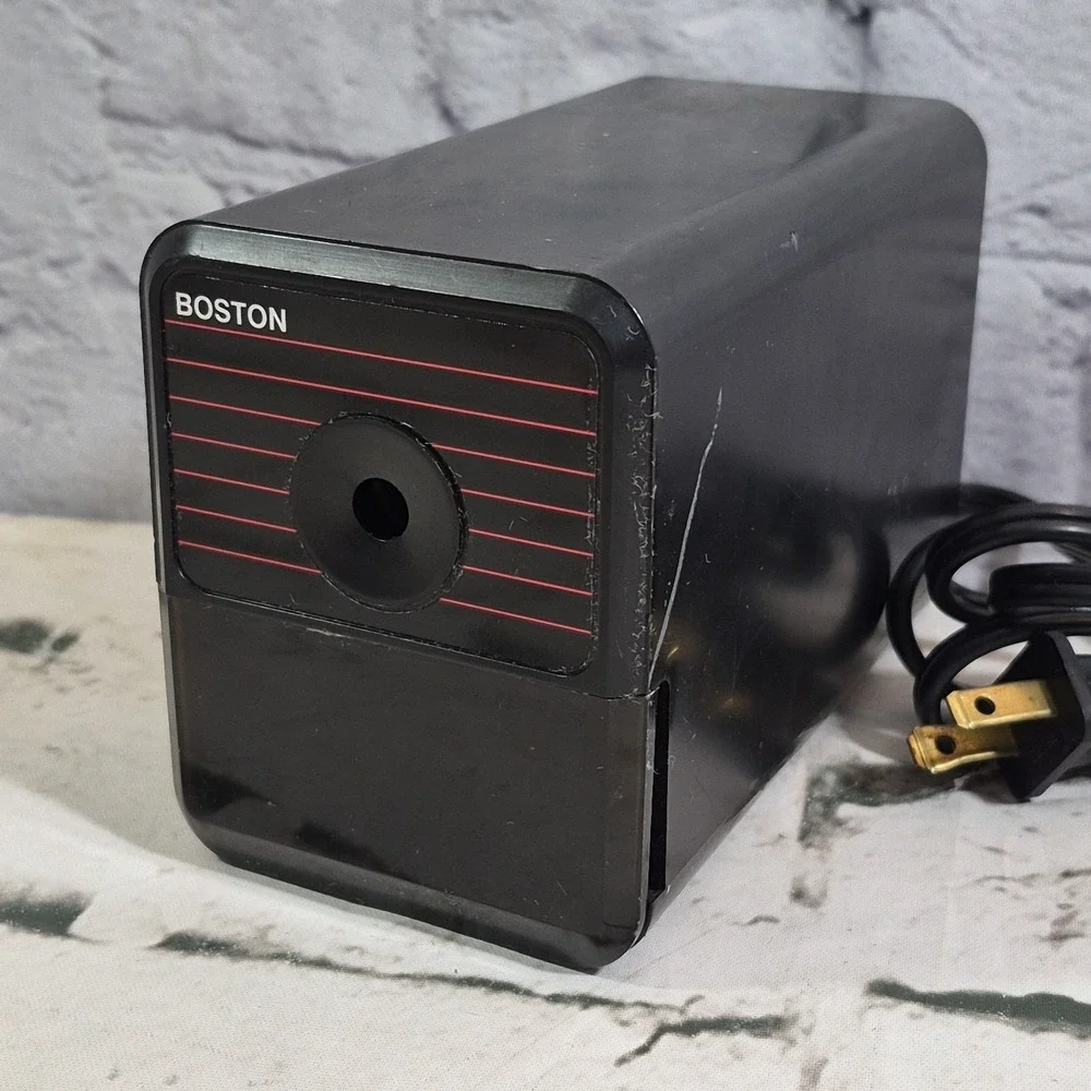 Boston‎ Electric Pencil Sharpener Model 18 Desktop Cord 296A Red Black